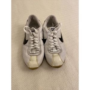 2002 Vintage Nike Cortez Basic size 6.5 White w/black shiny swoosh